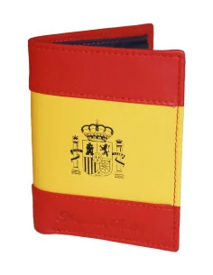 Cartera de Piel Bandera España con Escudo