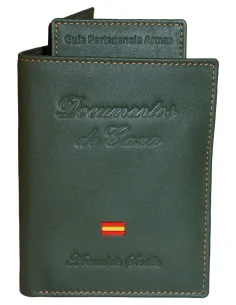 Porta Documentos de Cazador piel Bandera España