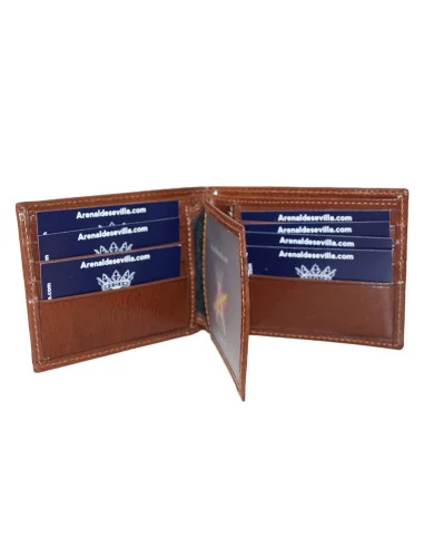 Cartera Escudo España de Piel Marrón Chocolate