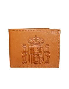 Cartera Escudo España de Piel Cuero Bolsillo