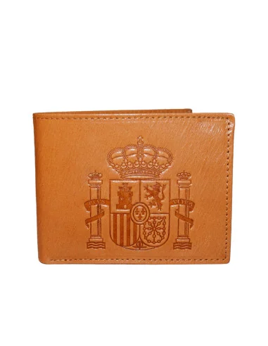 Cartera Escudo España de Piel Cuero Bolsillo
