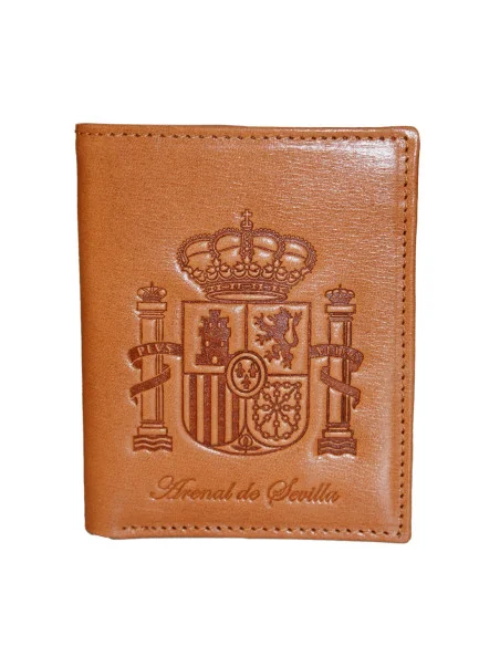 Cartera Escudo España de Piel Cuero Bolsillo