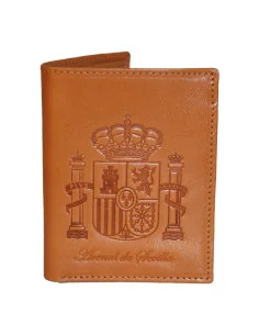 Cartera Escudo España de Piel Cuero Bolsillo
