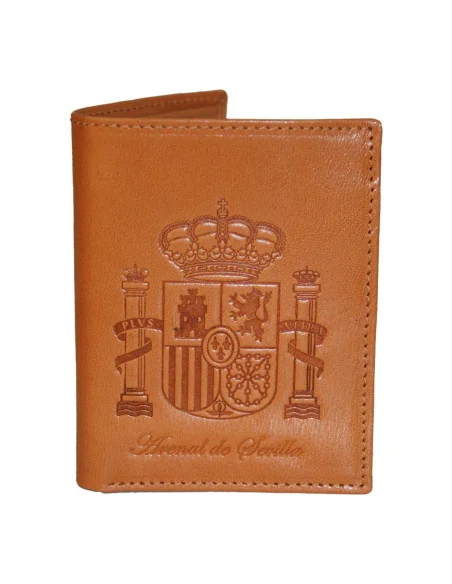 Cartera Escudo España de Piel Cuero Bolsillo