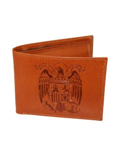 Cartera Piel Cuero Oscuro Monedero Águila San Juan | Hecho en España | ADS