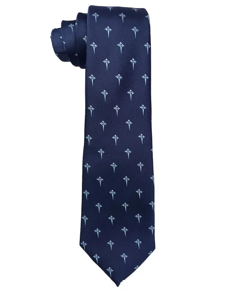 Corbata Cruz de Santiago - Celeste