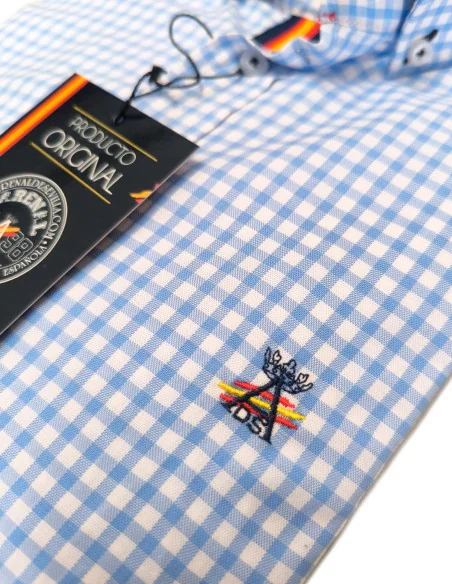 Camisa Cuadros Celeste Bandera España
