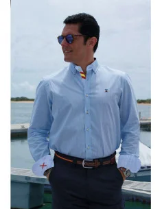 Camisa Bandera España Azul 500 Rayas