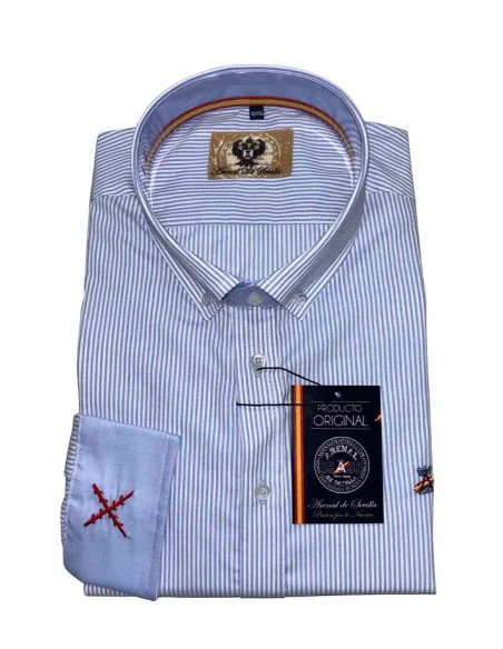 Camisa Bandera España Azul 500 Rayas