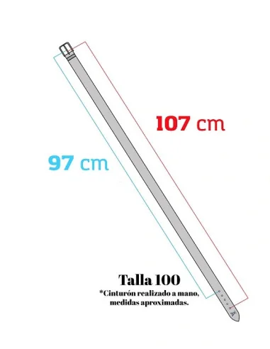 Talla 100 Cinturón Serraje Bandera España Marino