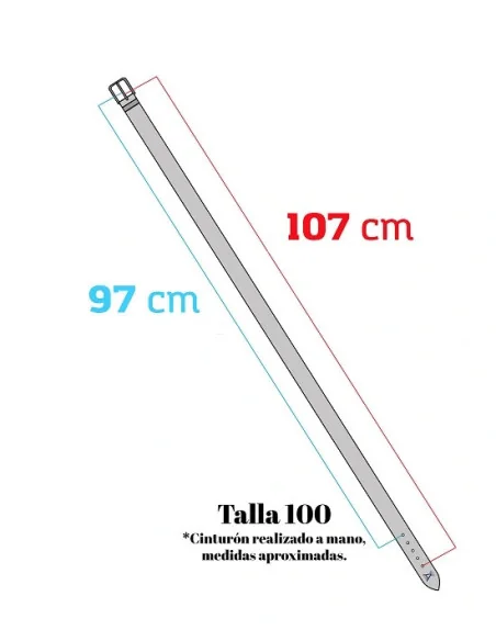 Cinturón Serraje Marino Pespunte España | Artesanal | Arenal de Sevilla