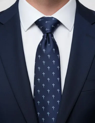 Corbata Cruz de Santiago - Celeste