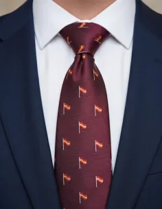 Corbata Bandera España Mástil Burdeos 2