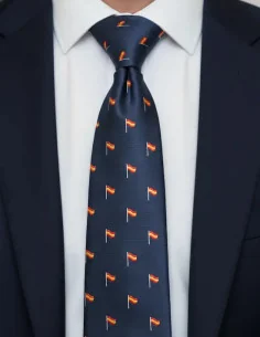 Corbata Bandera España Mástil Azul Marino 2
