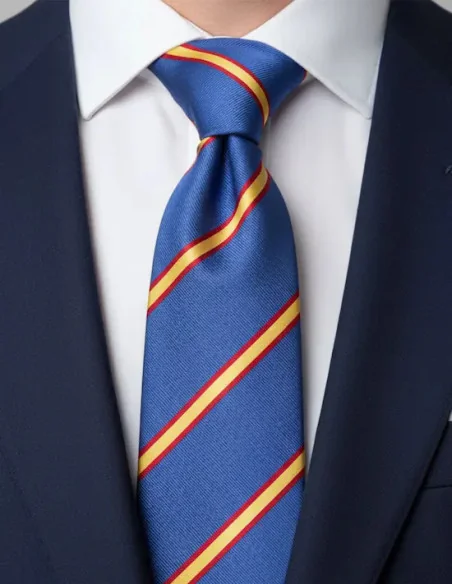 Corbata Bandera España Raya Ancha - Azulona