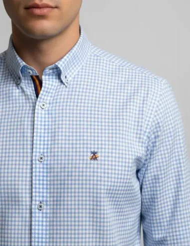 Camisa Cuadros Celeste Bandera España