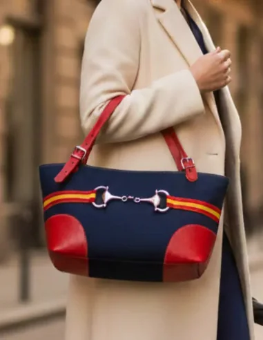 Bolso Bandera España Azul Marino y Rojo