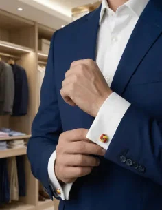 Gemelos Nudo Bandera España 2