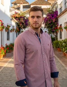 Camisa Vichy Burdeos Bandera España