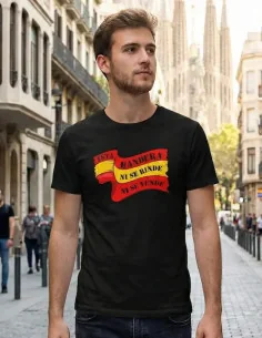 Camiseta Bandera España Ondeante Lema