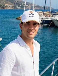 Gorra Patrón de Yate Bandera España Blanca