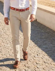 Pantalón Sport Bandera España Camel