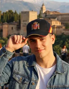 Gorra Azul Escudo de España Bordado