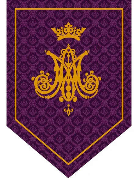 Gallardete Virgen María Morado