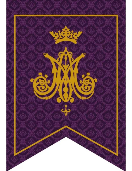 Gallardete Virgen María Morado