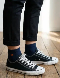 Calcetines Tobilleros Bandera España - Marino