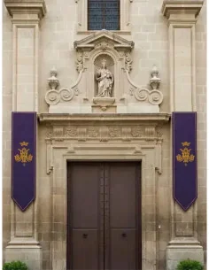 Gallardete Virgen María Morado