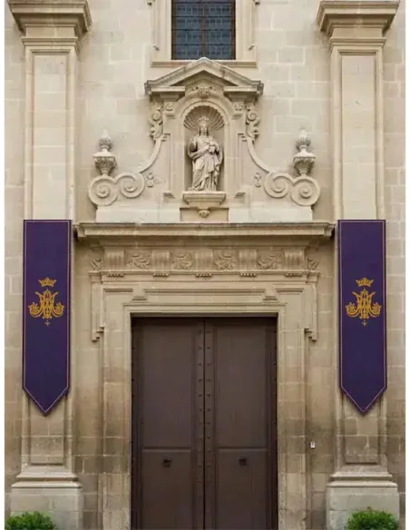 Gallardete Virgen María Morado