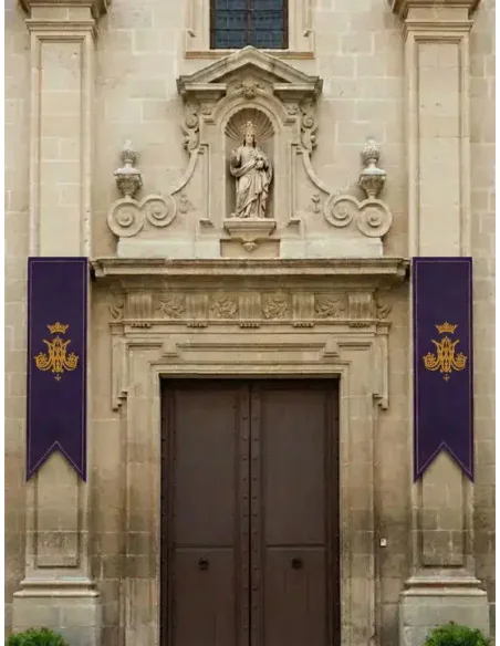 Gallardete Virgen María Morado