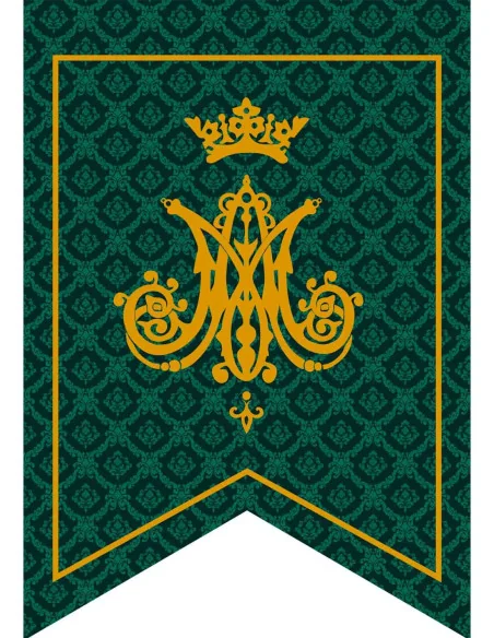 Gallardete Virgen María Verde