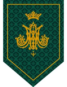 Gallardete Virgen María Verde 2