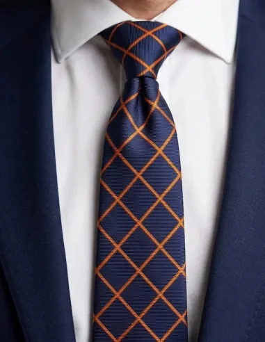 Corbata Rombos Bandera España Azul Marino