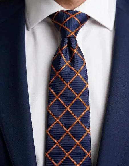 Corbata Rombos Bandera España Azul Marino