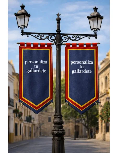 Gallardetes Personalizado para Farolas 1 pico