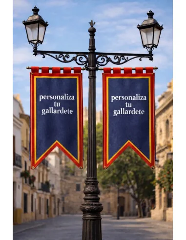 Gallardetes Personalizado para Farolas 2 picos