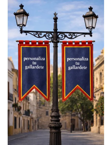 Gallardetes Personalizado para Farolas 2 picos
