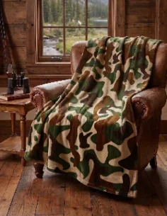 Manta Camuflaje Verde y Marrón