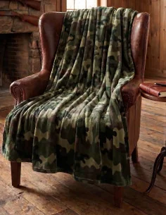 Manta Camuflaje Verde Oscuro
