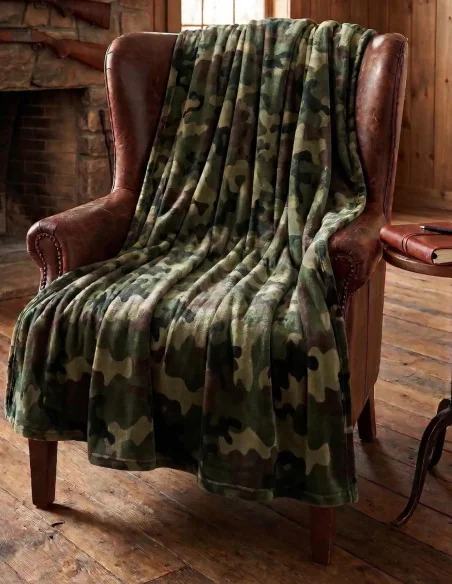 Manta Camuflaje Verde Oscuro