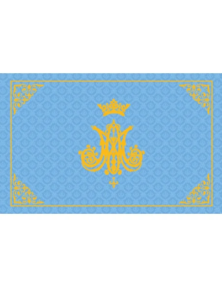 Manta de Devoción Virgen María | Monograma Mariano | 5 Colores Litúrgicos