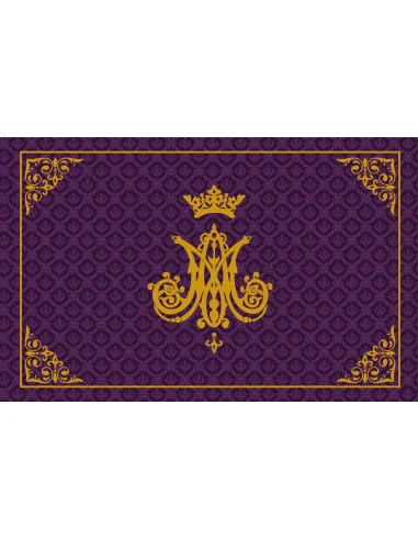 Manta de Devoción Virgen María | Monograma Mariano | 5 Colores Litúrgicos