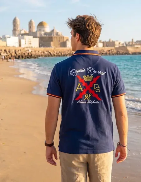 Polo Imperio Español Cruz de Borgoña Bordada