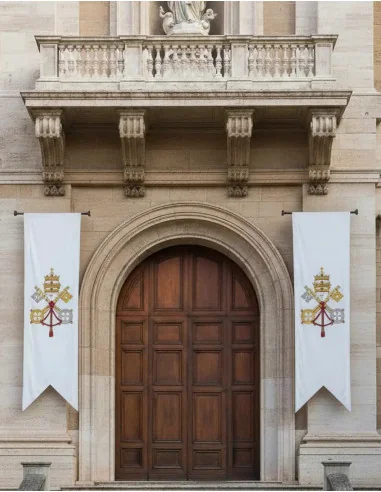 Gallardete Vaticano (Fondo Blanco)