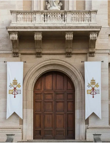 Gallardete Vaticano (Fondo Blanco)