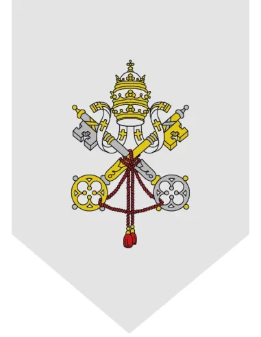 Gallardete Vaticano (Fondo Blanco)