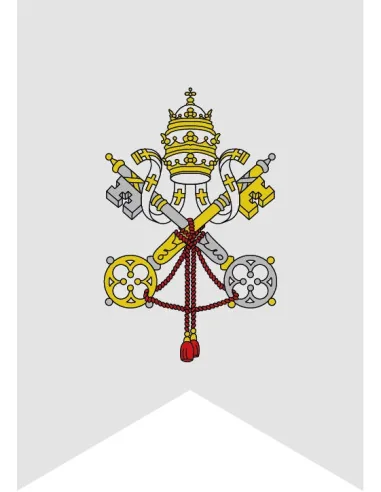 Gallardete Vaticano (Fondo Blanco)